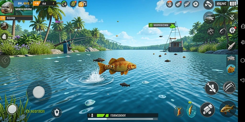 Gameplay seru saat memancing ikan di 69LIVE.