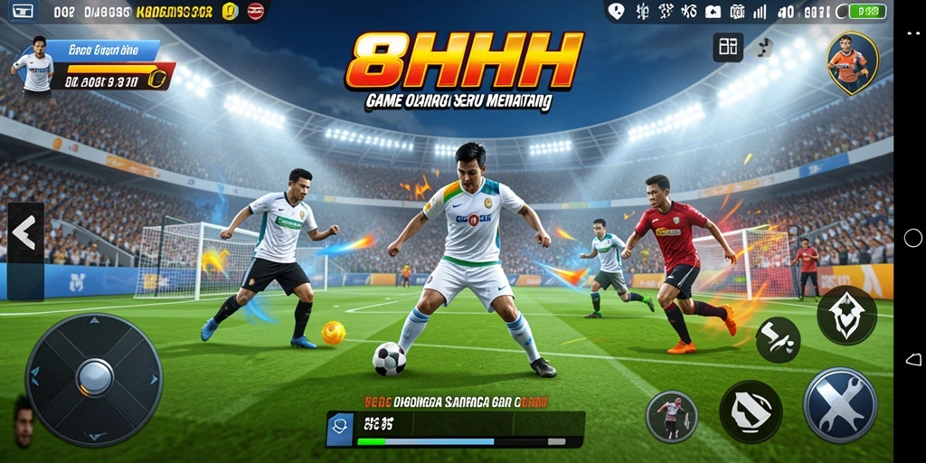 Tangkapan layar dari gameplay intens dalam 8HHH.