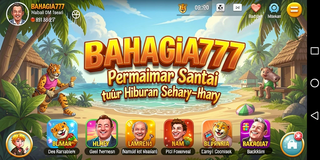 Tampilan permainan <strong>BAHAGIA777</strong> yang penuh warna dan seru.