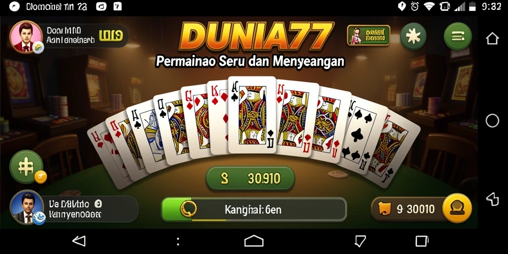 Tampilan gameplay seru DUNIA77 dengan dominasi strategi dan kompetisi.