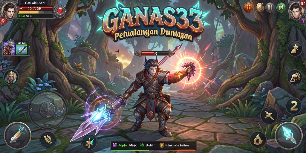 Tampilan gameplay yang mendebarkan di dunia petualangan GANAS33.