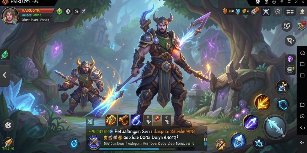 Tampilan gameplay HAIKUOTK yang seru dalam dunia ARPG.