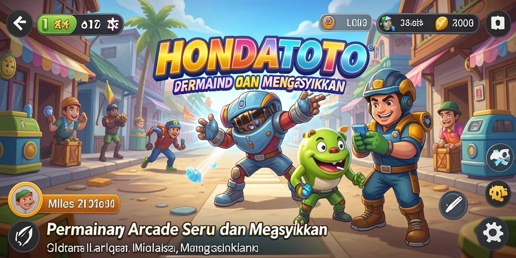 Screenshot HONDATOTO menampilkan gameplay yang seru dan penuh warna.