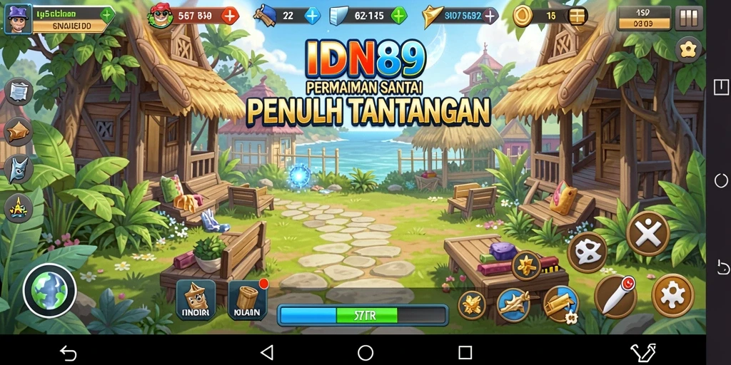 Tampilan gameplay menarik IDN89 yang penuh warna.