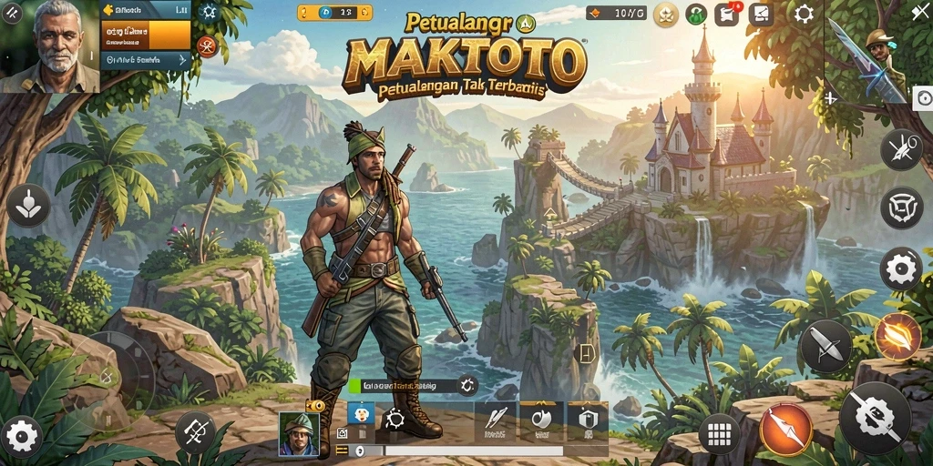 Tampilan gameplay MAKTOTO yang mencolok dalam dunia Open World.