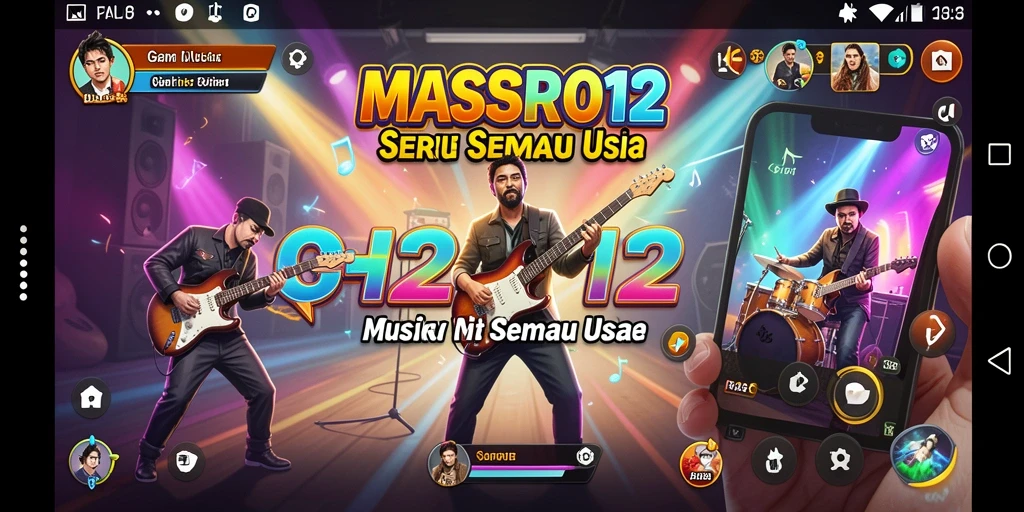 Tampilan gameplay seru dari MASBRO12 dengan lagu-lagu favorit.