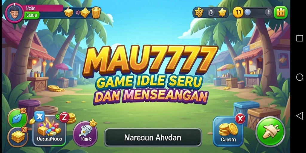 Tampilan gameplay MAU777, menunjukkan keseruan bermain dengan karakter unik.