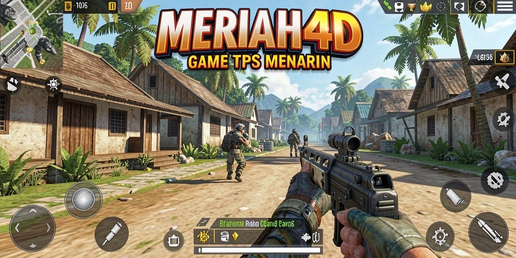 Tangkapan layar gameplay <strong>MERIAH4D</strong> menampilkan aksi mendebarkan dalam mode TPS.