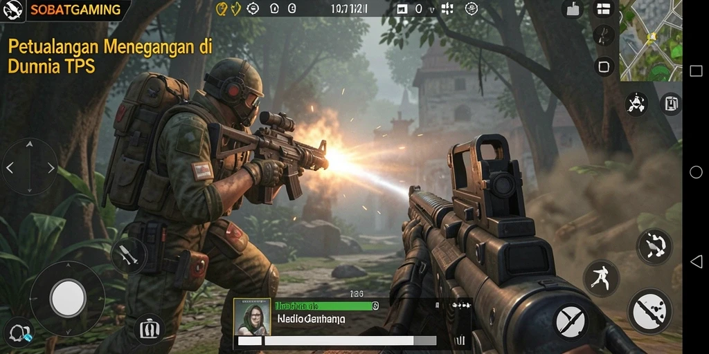 Tampilan penuh aksi dari gameplay SOBATGAMING dengan grafis menarik.