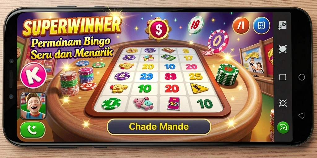 Screenshot gameplay SUPERWINNER yang menampilkan suasana bermain Bingo yang menyenangkan.