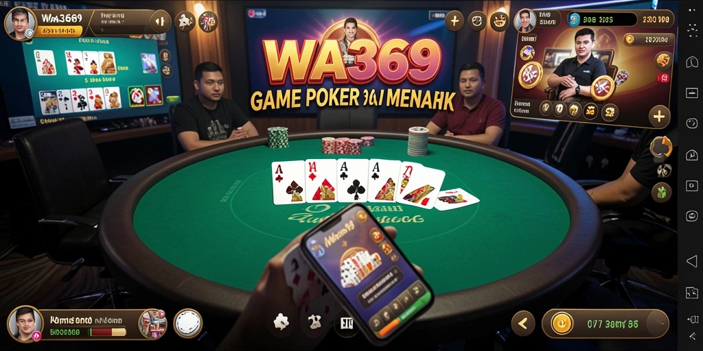 Tampilan menarik dari permainan poker di WA369.