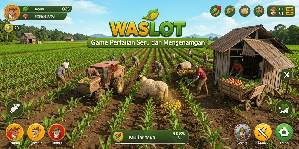 Gameplay Farming WASLOT yang menarik dan interaktif.