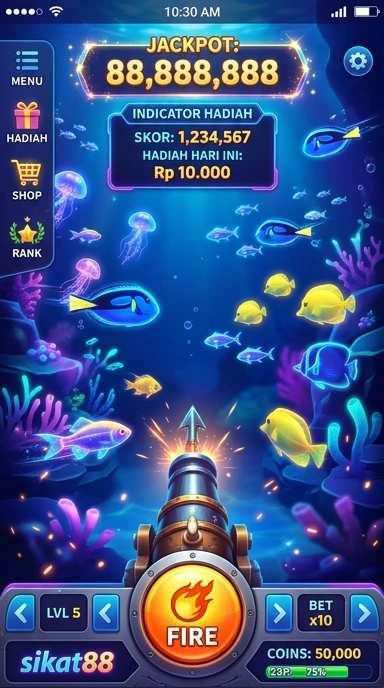 Tampilan antarmuka aplikasi sikat88 yang user-friendly.